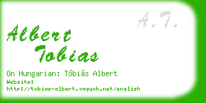 albert tobias business card