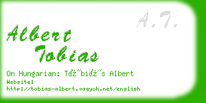 albert tobias business card